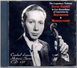 Cembal d'amour CD 137, David Nadien, Violin